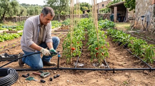 irrigazione a goccia per orto